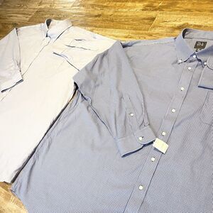 Lot Of 2 Jos A Bank Shirts Mens 20-35 & 20-36 Button Down LS Traditional Fit NEW